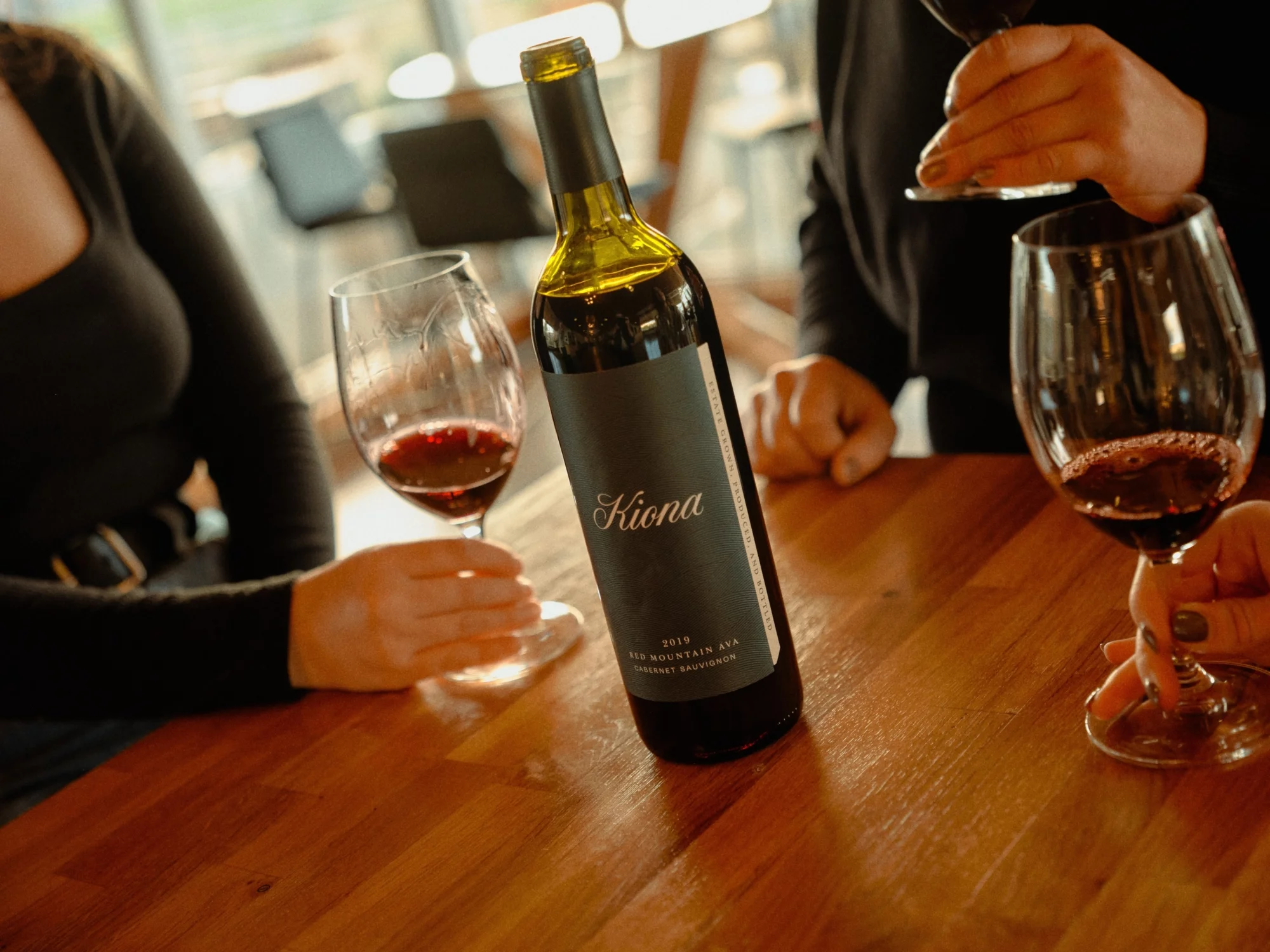 Tasting Room Gallery Red wine on wooden table