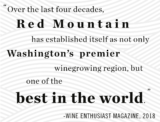Wine Enthusiast Shelf Talker - Red Mountain AVA Quote
